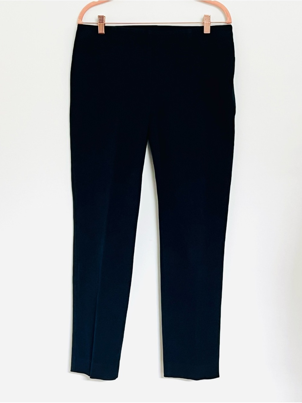 Talbots Women's Navy Blue Side Zip Cropped Ankle Pants Size 10